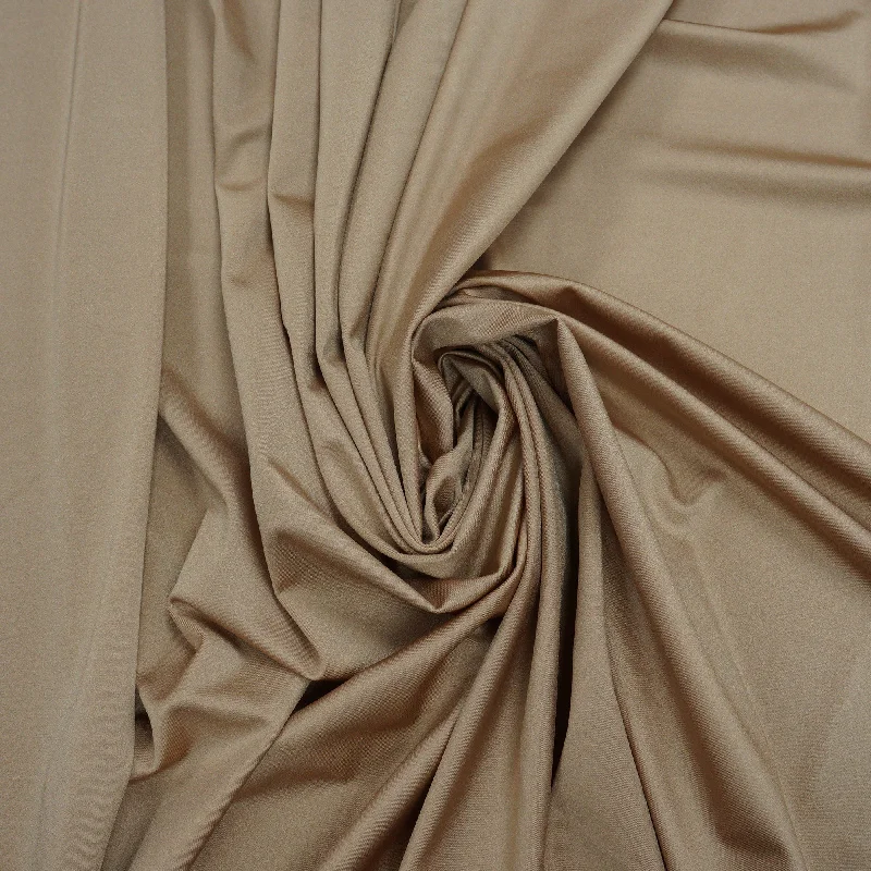 K- Beige Solid Spandex Stretch Fabric Fall unclassified dresses