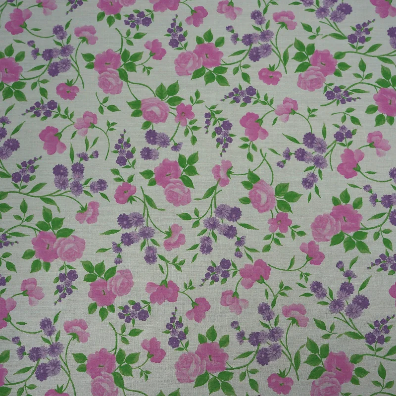 Lavender Rose Meadow  Italian Cotton Stretch Fabric Engagement unclassified dresses