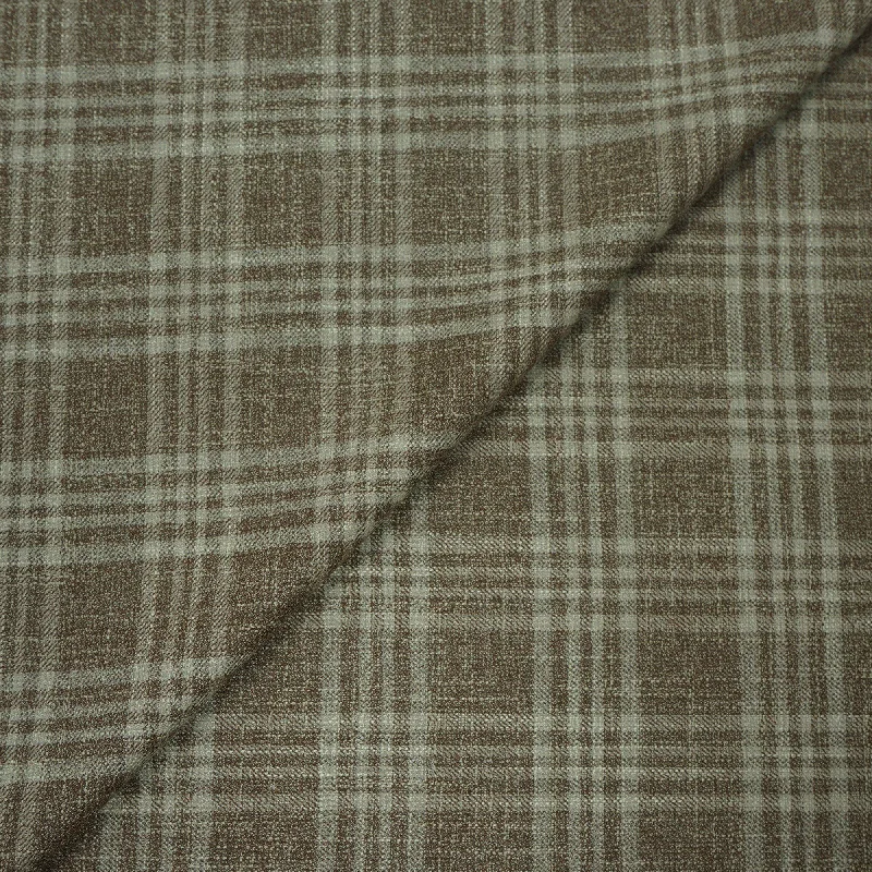 Light Brown Plaid Dormeuil Forever Green Luxury Jacket Fabric Embroidered unclassified dresses