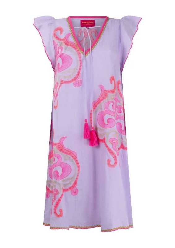 Light Dress In Light Purple And Embroidery Cocktail unclassified dresses