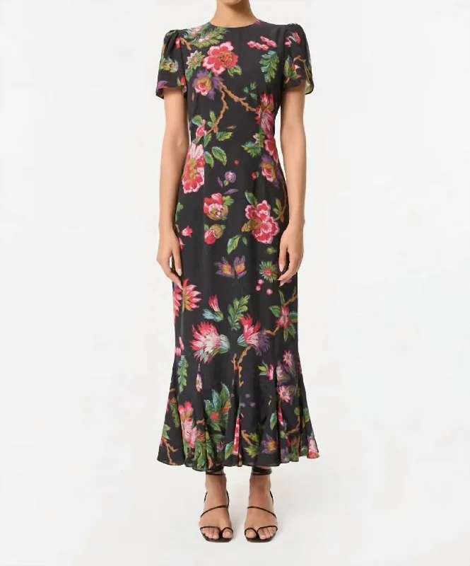 Lulani Dress In Ink Morlaix Fleur Grande Knitted unclassified dresses