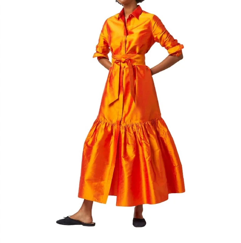 Manon Dress In Tangerine Fall unclassified dresses