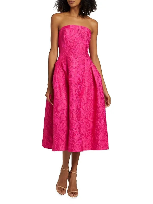 Margaux Gown In Fuchsia Mesh unclassified dresses