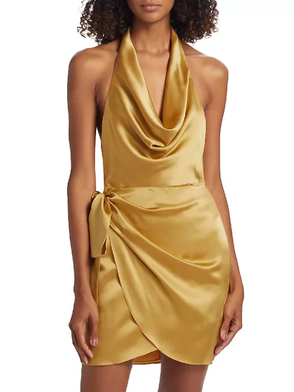 Martine Silk Dress In Gold Sequin unclassified dresses