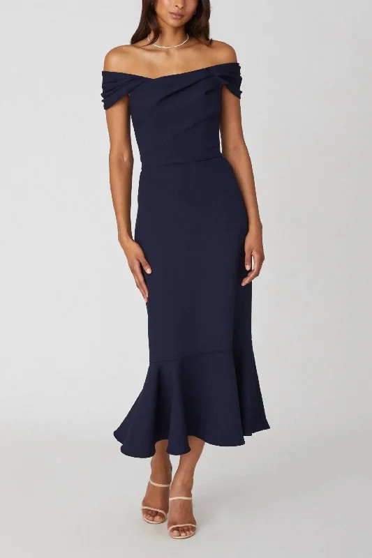 Midnight Bridget Dress In Navy Comfortable unclassified dresses