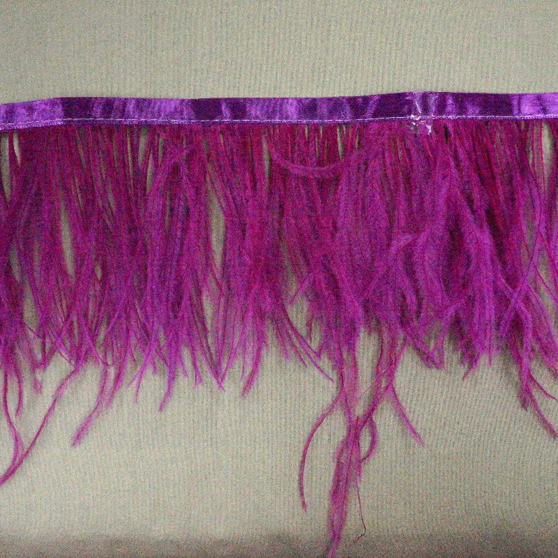 Orchid Purple Ostrich Feather Trim 2 PLY Formal unclassified dresses