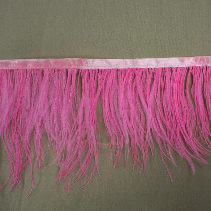 Pink Ostrich Feather Trim 2 PLY Anniversary unclassified dresses