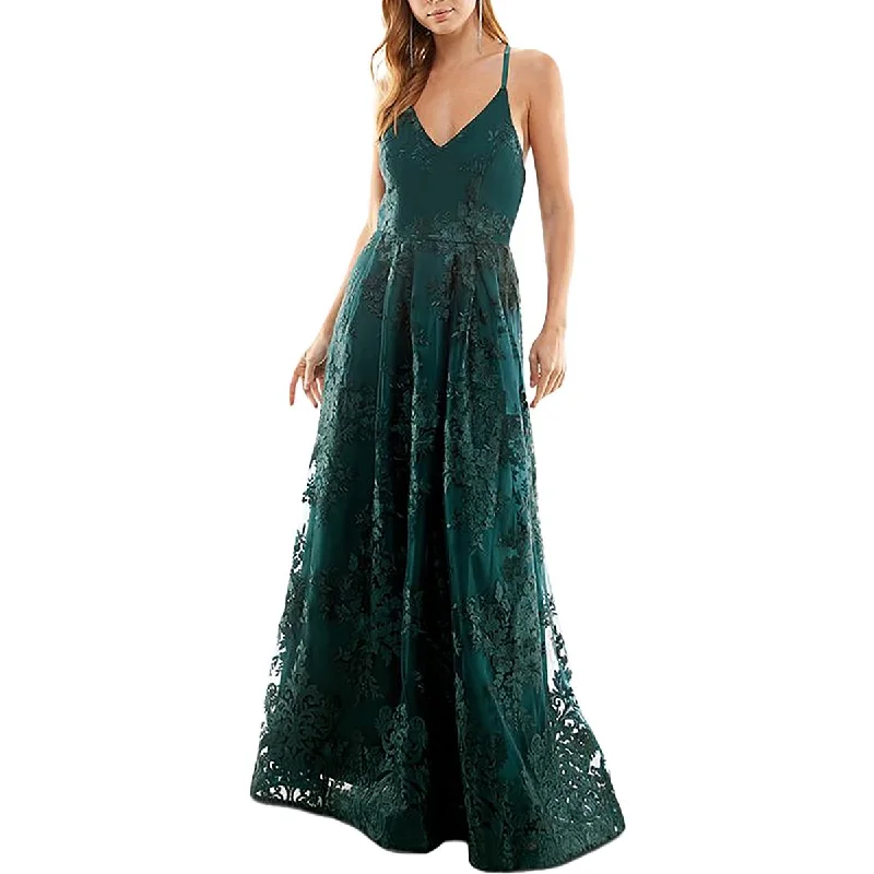 Plus Womens Full Length Embroidered Evening Dress Embroidered unclassified dresses