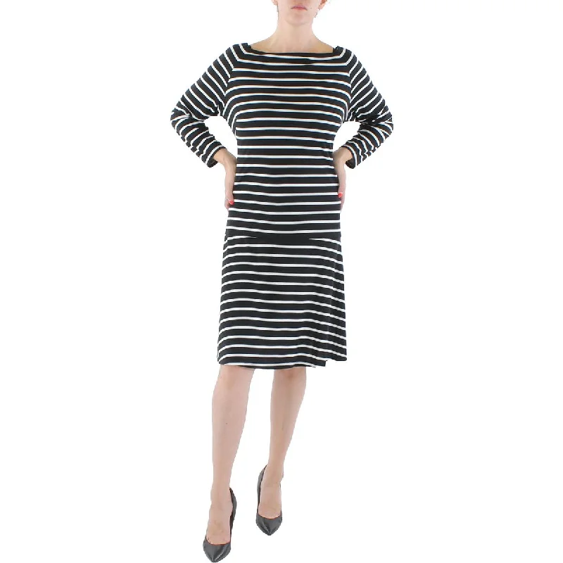 Plus Womens Knit Striped Shift Dress Fashionable unclassified dresses