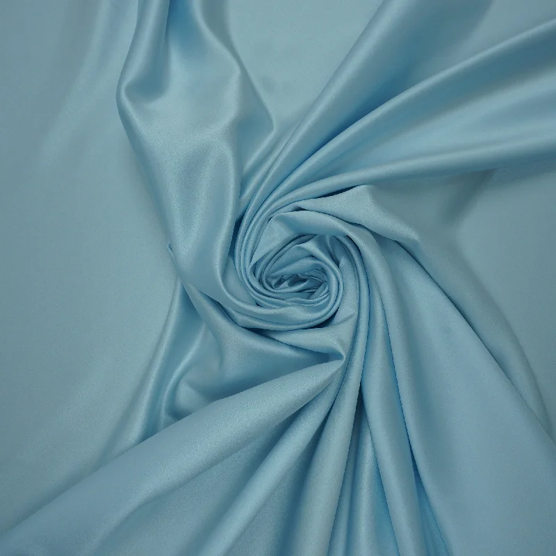 Powder Blue Solid Mystique Satin Ruched unclassified dresses