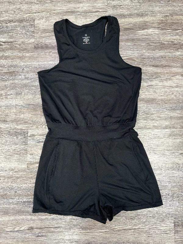 Romper By Sweaty Betty In Black, Size: M Satin unclassified dresses