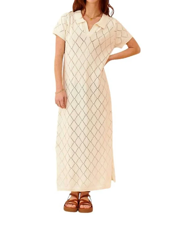 Sindy Knit Polo Dress In Creme Gothic unclassified dresses