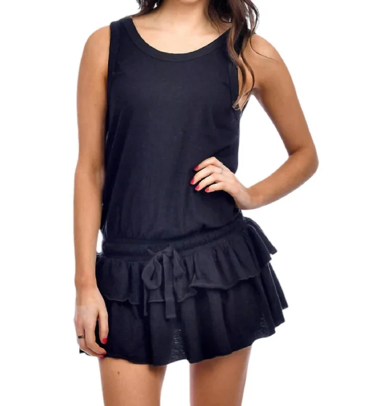 Sleeveless Tiered Dress In Black Everyday wear unclassified dresses