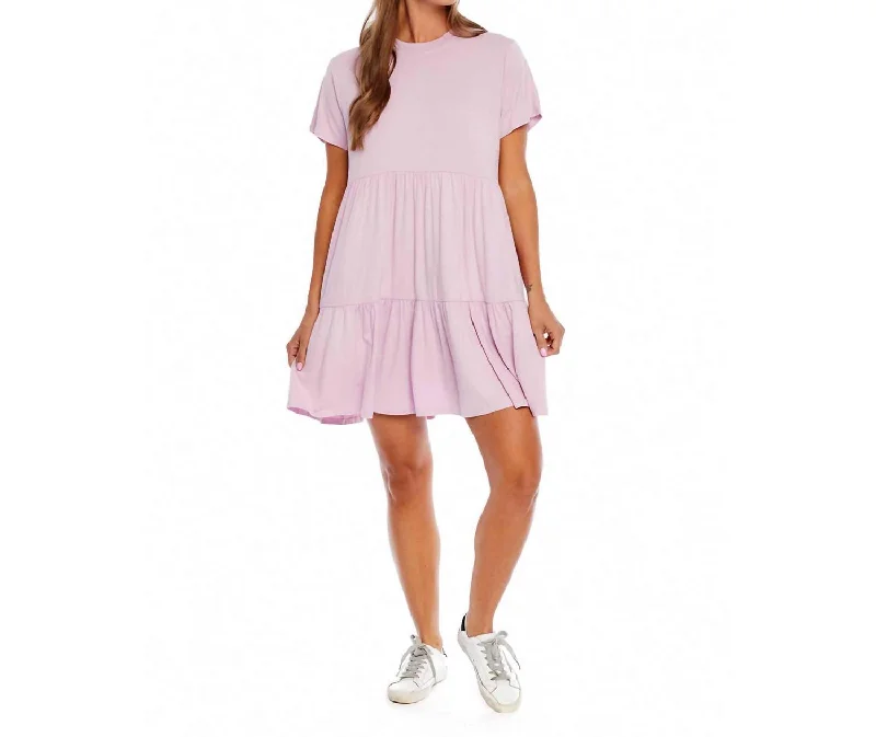 Solid Poncey Dress In Lilac Preppy unclassified dresses