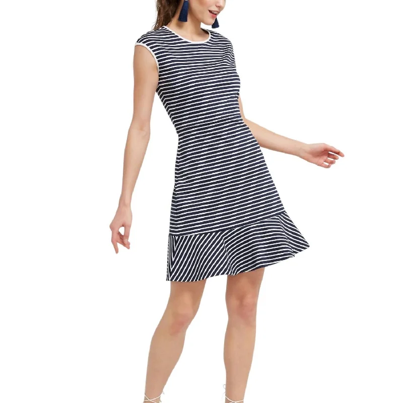 Stripe Sleeveless Dress In Nassau Navy Multi Formal unclassified dresses