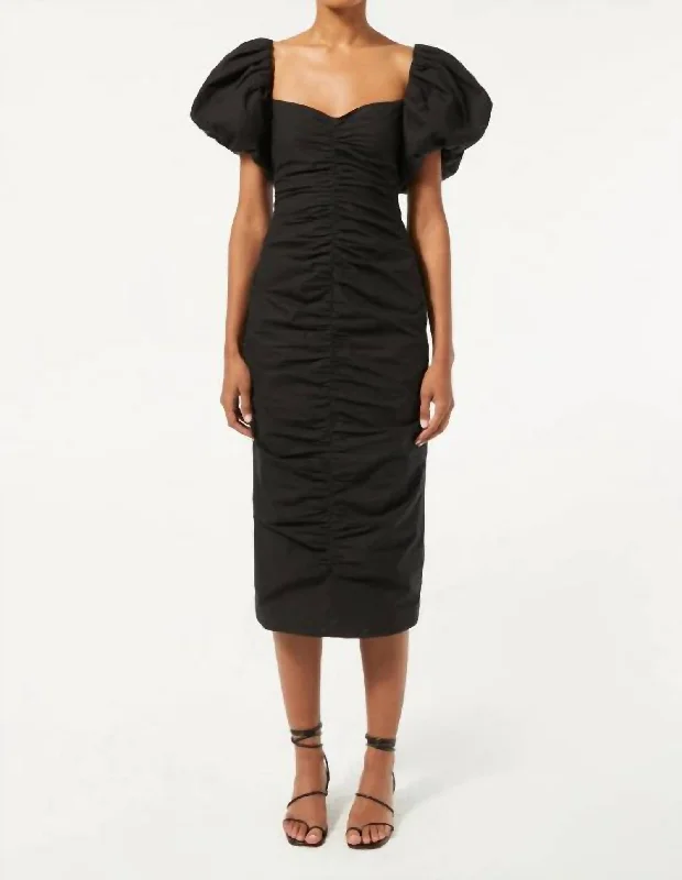 Tessa Dress In Black Smocked unclassified dresses