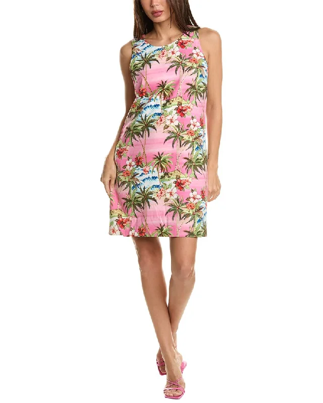 Tommy Bahama Isla Palmetta Silk Shift Dress Embroidered unclassified dresses