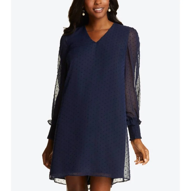 Trisha Shift Dress In Nassau Navy Winter unclassified dresses