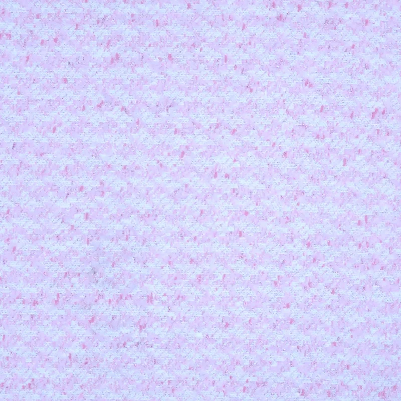 White and Pink with Pink Lurex Thread abstract Tweed Bouclé Fabric Travel unclassified dresses