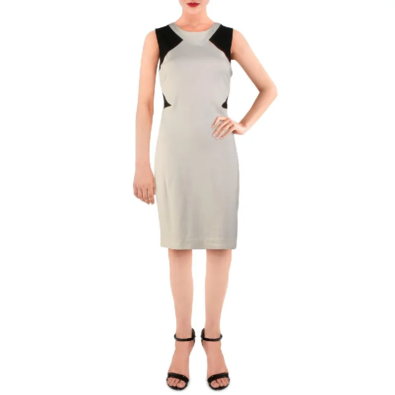 Womens Colorblock Sleeveless Sheath Dress A-line unclassified dresses