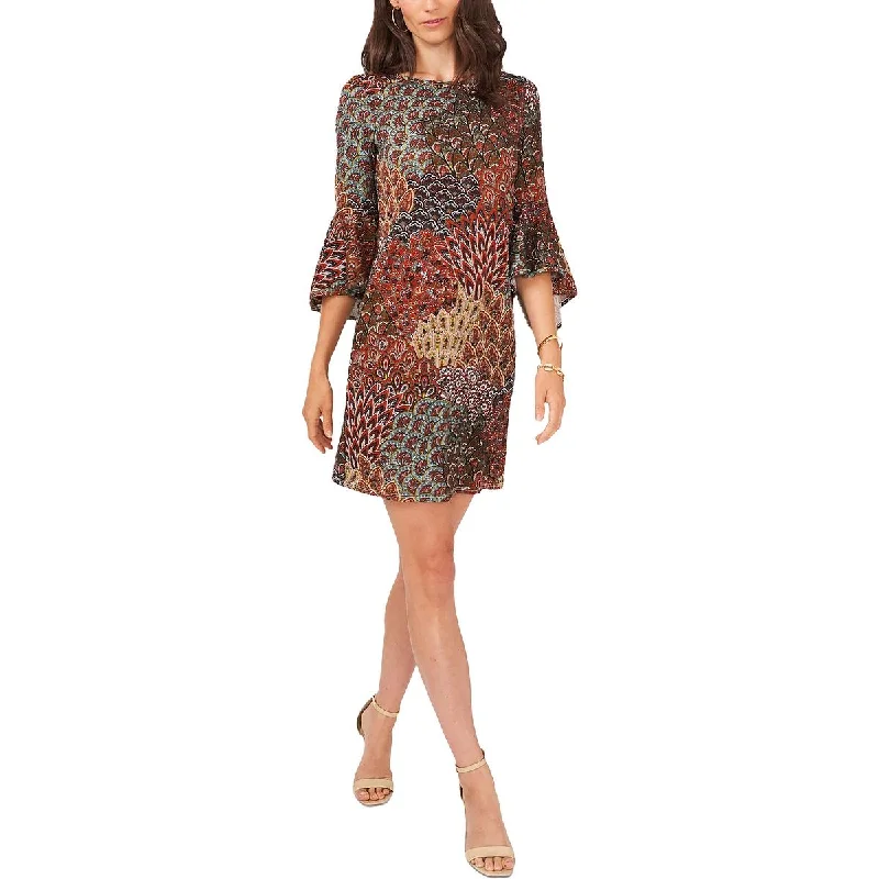 Womens Printed Above Knee Sheath Dress Knitted unclassified dresses