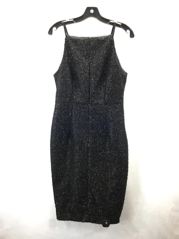 Dress Party Midi By H&m In Black, Size: 10 Soft Wool Midi